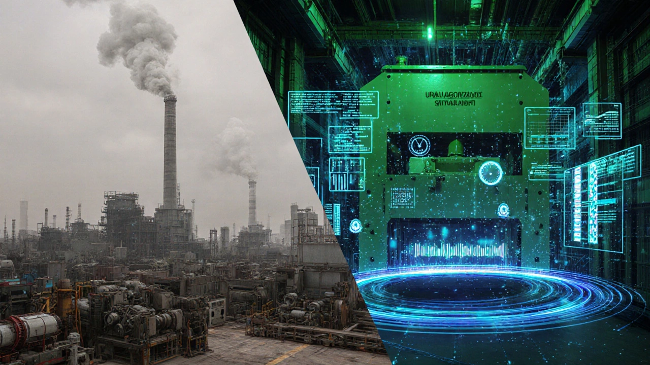 Сравнение до и после модернизации Уралвагонзавода: мониторинг энергии и автоматизация.