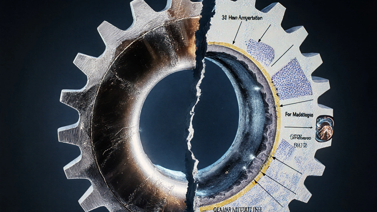 Сравнение: красивая модель слева и разрушающаяся деталь с внутренними напряжениями справа.