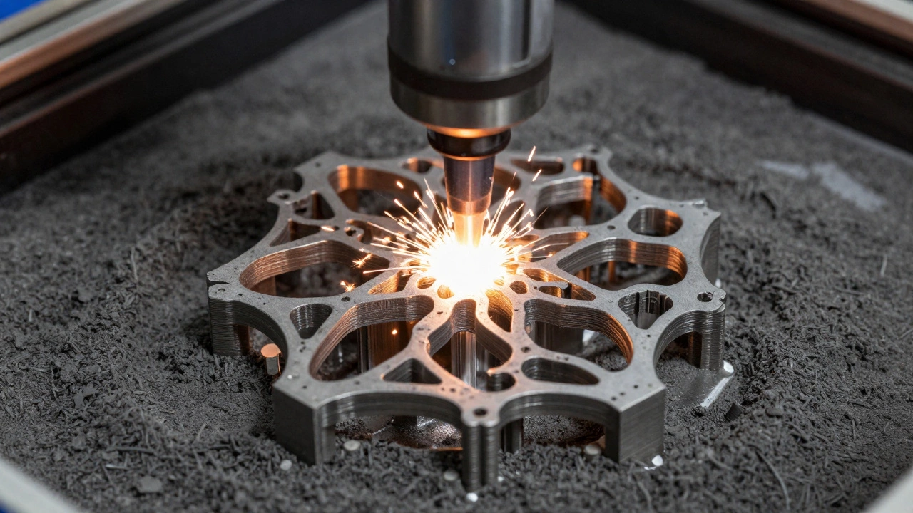 Лазерное 3D-печатание сложной металлической детали с бионической структурой