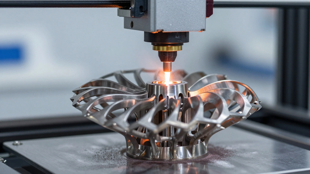 Промышленный 3D-принтер создает титановую деталь сложной формы