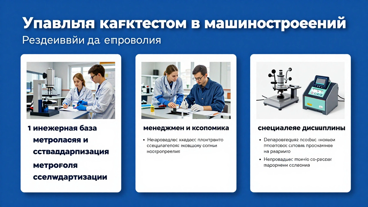 Какие предметы изучают на направлении Управление качеством в машиностроении: полный список